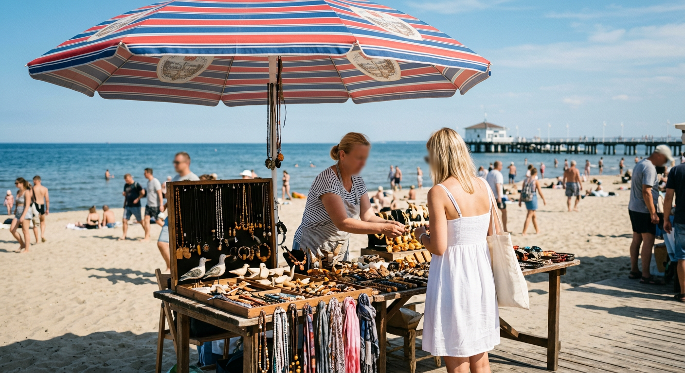 The image shows a vibrant market stall with a large, colorful canopy, displaying various fresh produce and flowers, suggesting a lively outdoor selling environment.